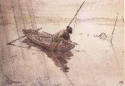 Carl Larsson Fishing oil painting artist